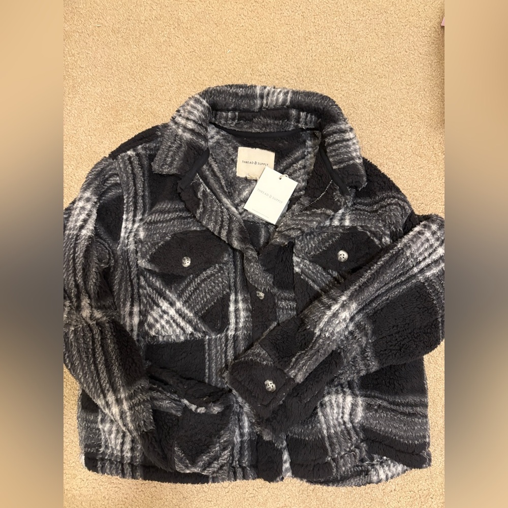 Thread & Supply Size Small Fleece Shacket NWT